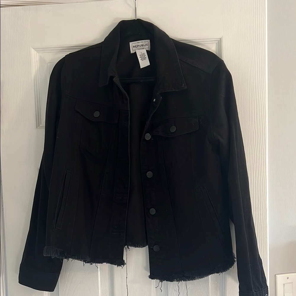 Rewash Women's Black Denim Jacket